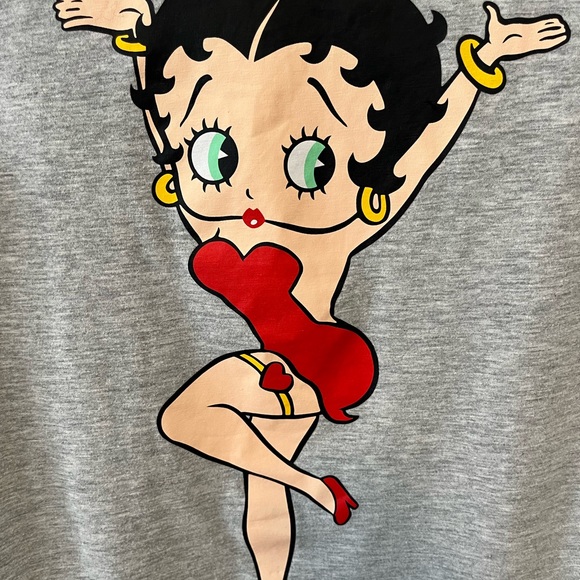 Collector’s Vintage Heathered Grey Betty Boop T-shirt -Size S - Picture 2 of 6